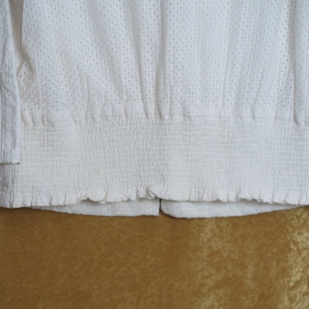 NWT 600 West 100% Cotton White Pindot Zip-Front Lined Jacket Size 8 - Picture 8 of 8